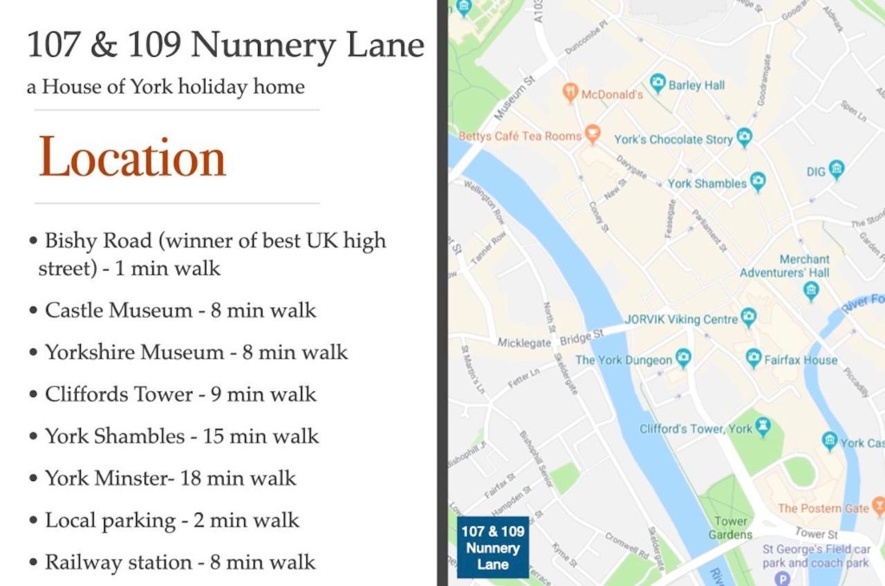 107 And 109 Nunnery Lane Villa York Eksteriør billede